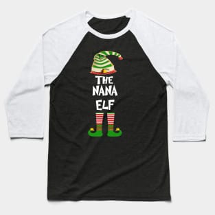Nana Elf Family Matching Group Christmas Baseball T-Shirt